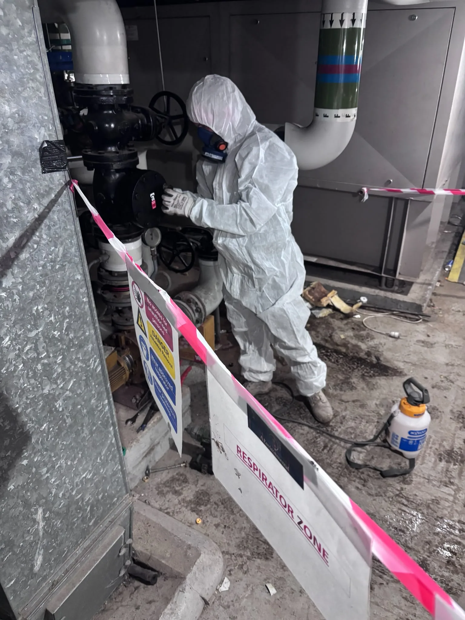 Asbestos artex removal from concrete soffit in Walthamstow